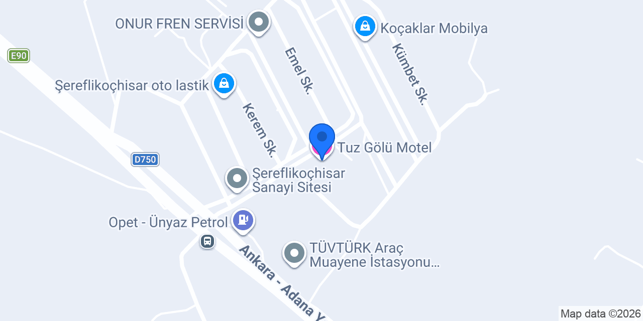 Tuz Gölü Motel konumu