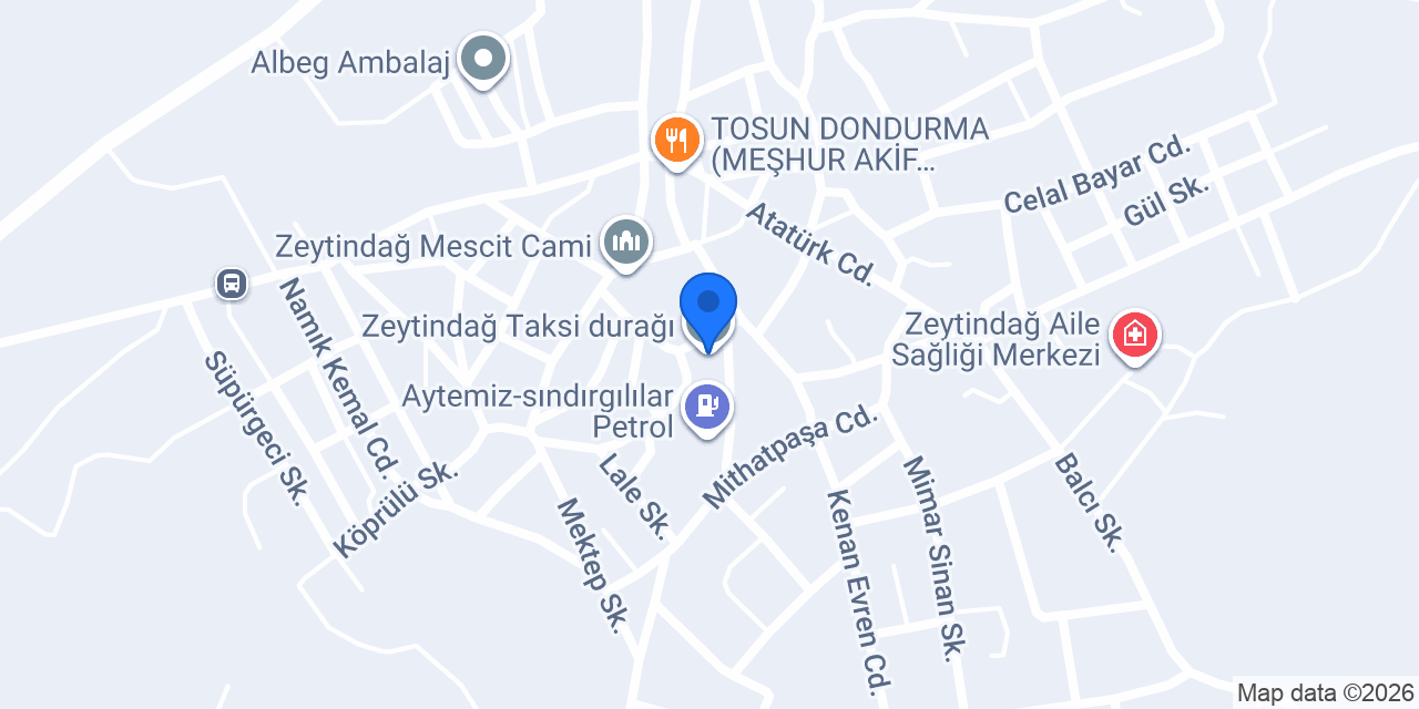 Zeytindağ Taksi durağı konumu
