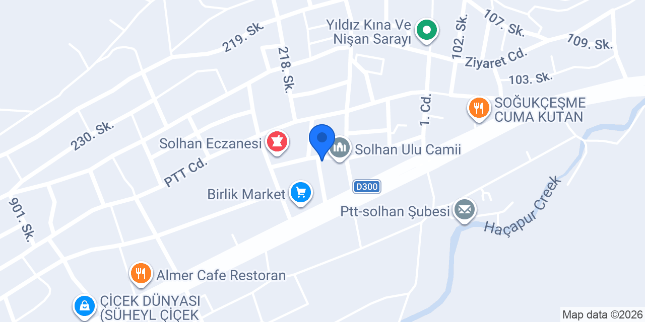 Solhan Tevhid Kitapevi konumu