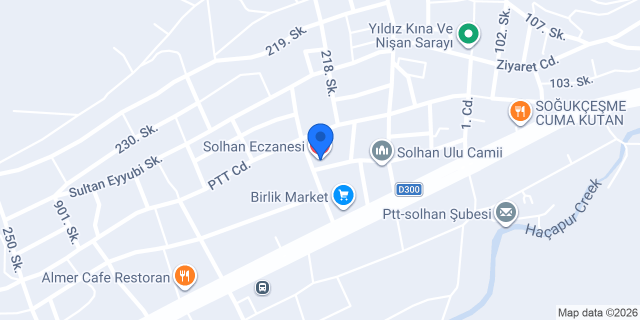Solhan Eczanesi konumu