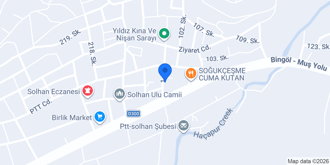 Solhan çarşı Restaurant konumu