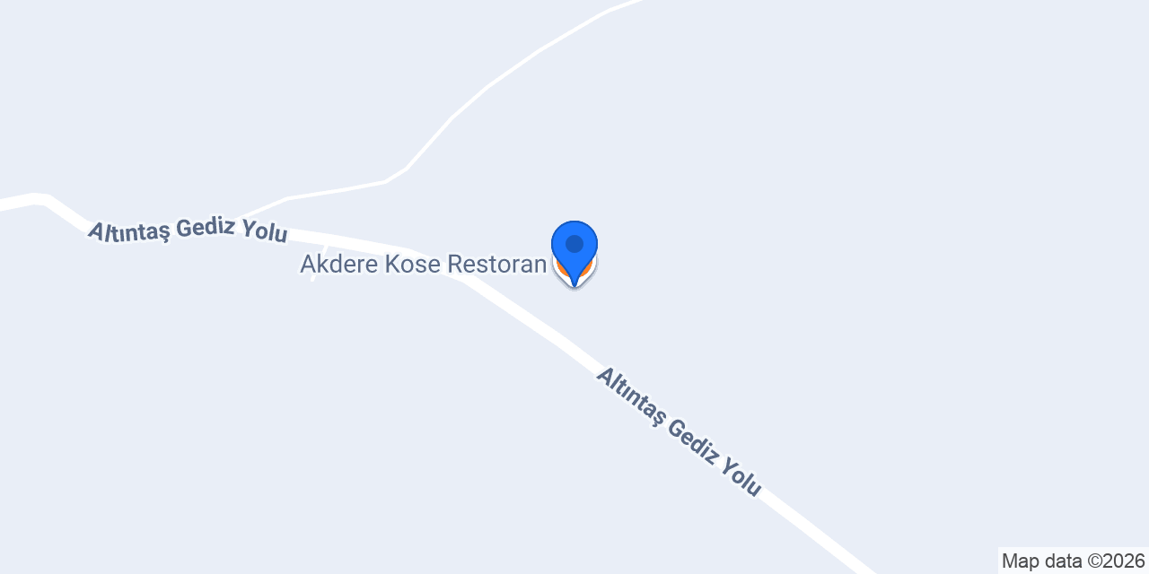 Akdere Kose Restoran konumu