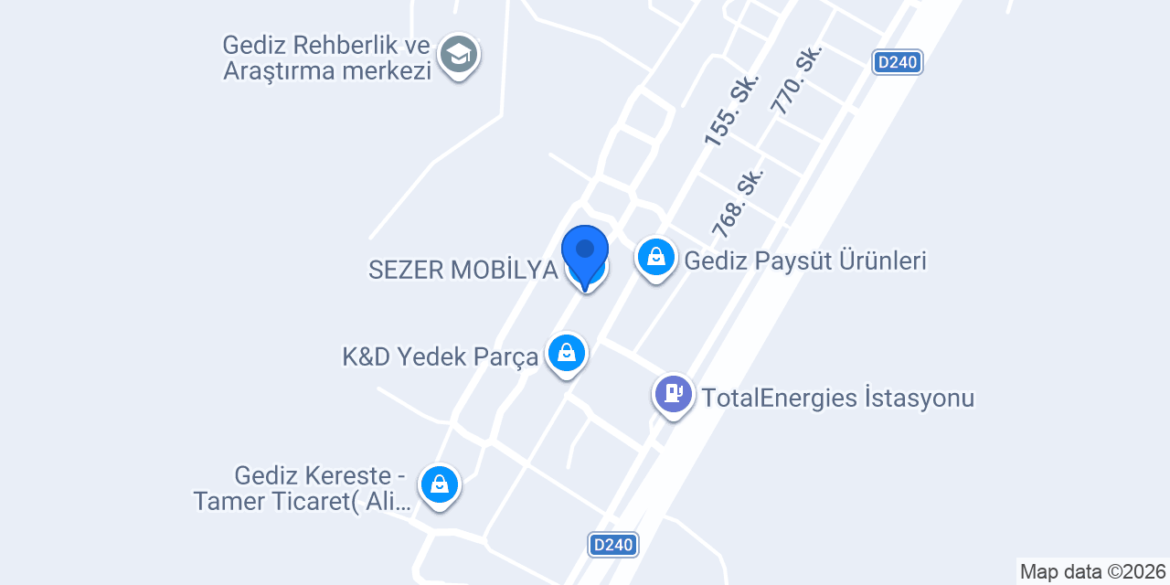 SEZER MOBİLYA konumu