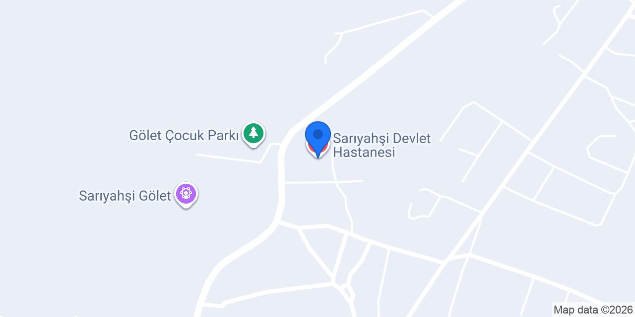 Sarıyahşi Devlet Hastanesi konumu