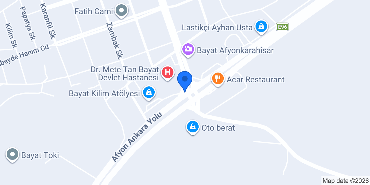 BAYAT OTOGAR konumu