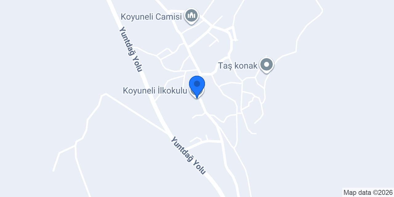 Koyuneli İlkokulu konumu