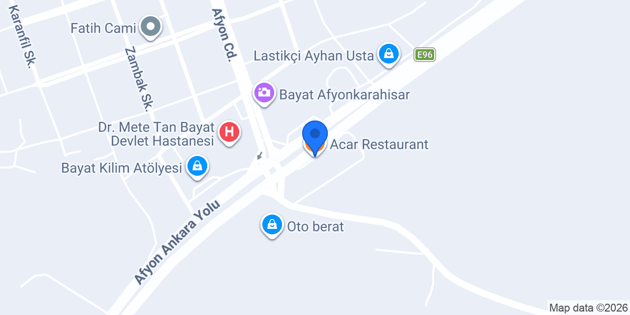Acar Restaurant konumu