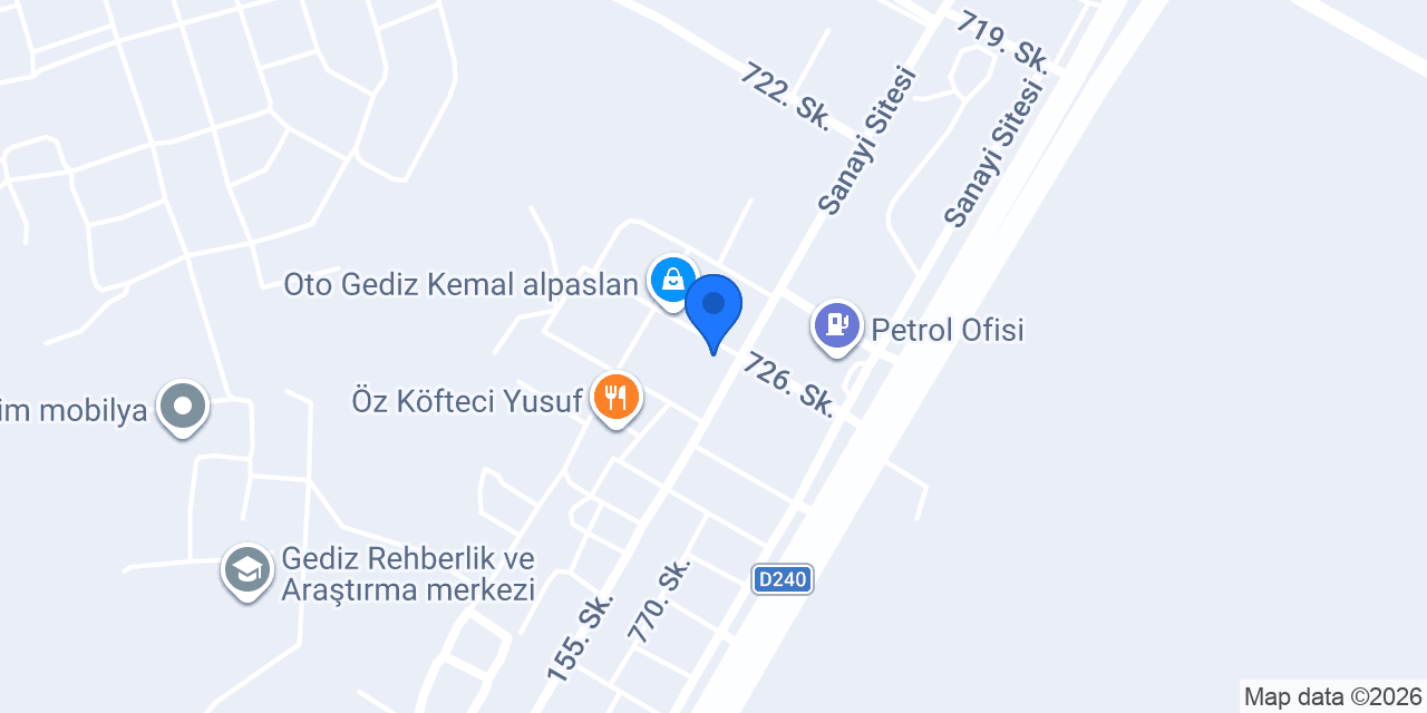 ARAPOĞLU OTO KAPORTA konumu