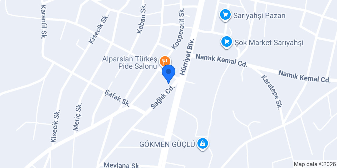 Sarıyahşi Noterliği konumu