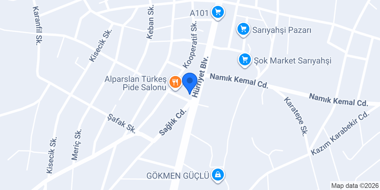 Sarıyahşi Belediye Başkanlığı konumu