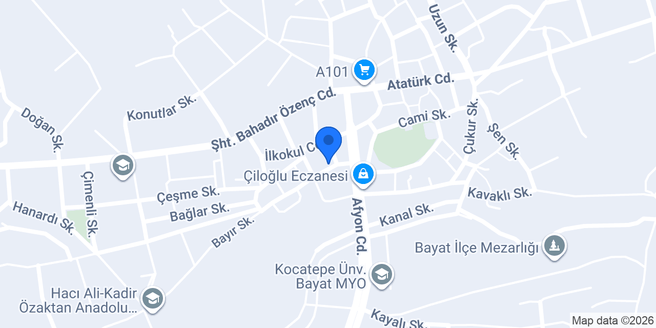 Sm Tarım Bayat konumu