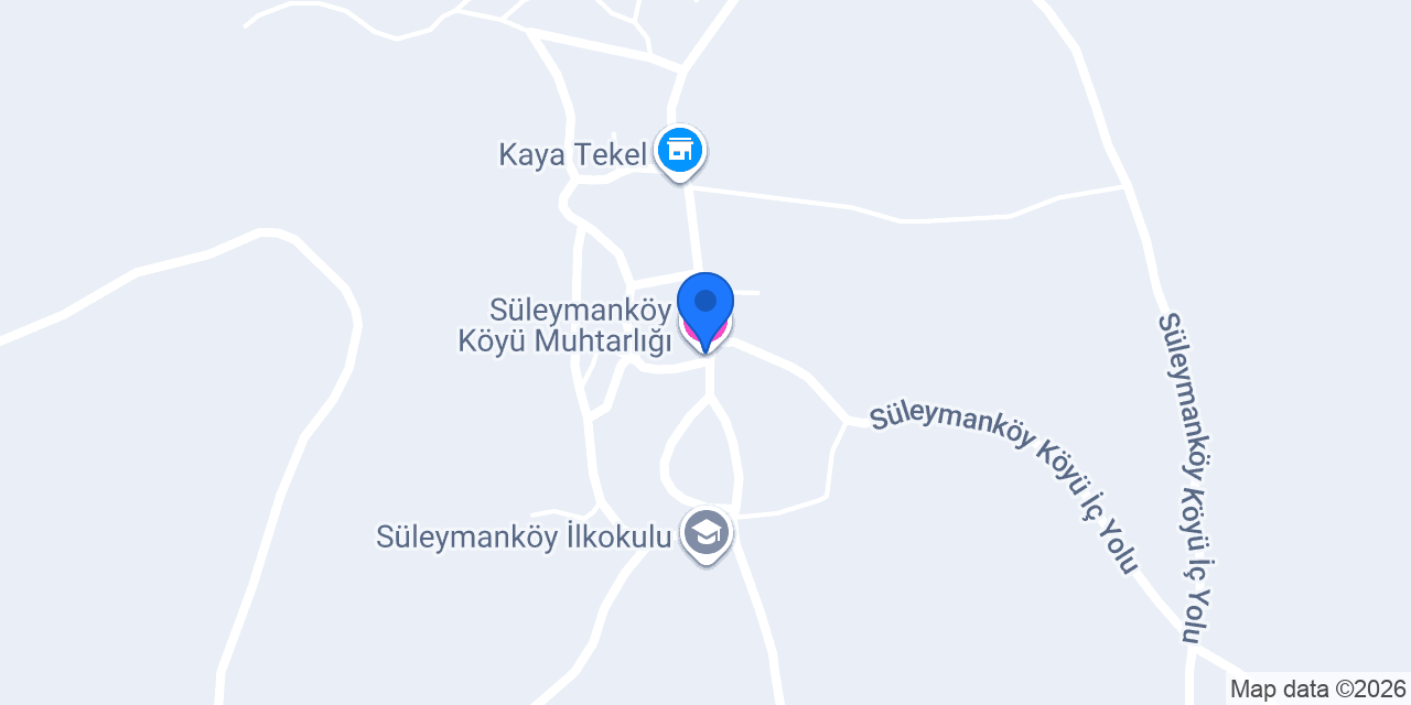 Süleymanköy Köyü Muhtarlığı konumu