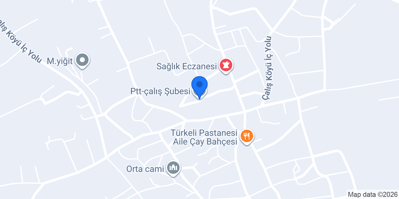 Ptt-çalış Şubesi konumu