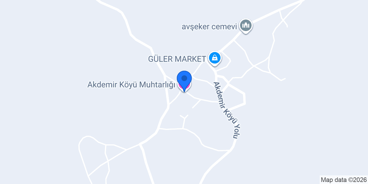 Akdemir Köyü Muhtarlığı konumu