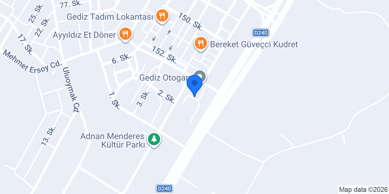 Gediz Garaj Taksi konumu