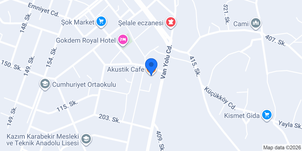 Akustik Cafe konumu