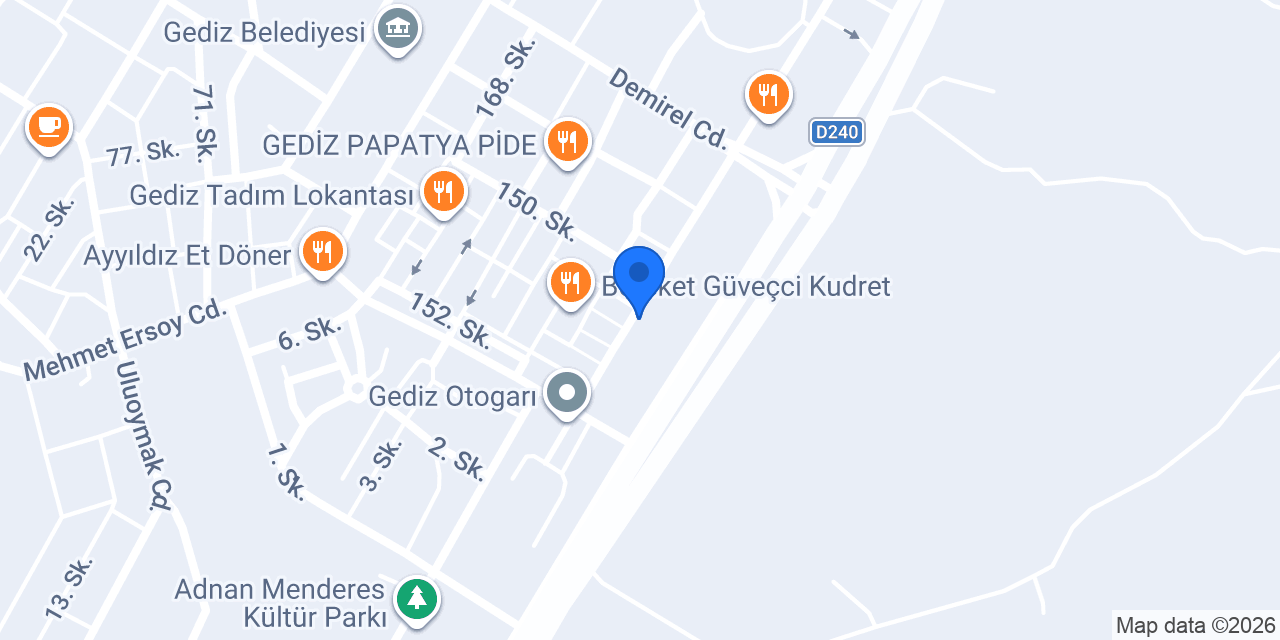 İkizler kasap.özyurt mah.erez.cad.no.17.A.Gediz konumu