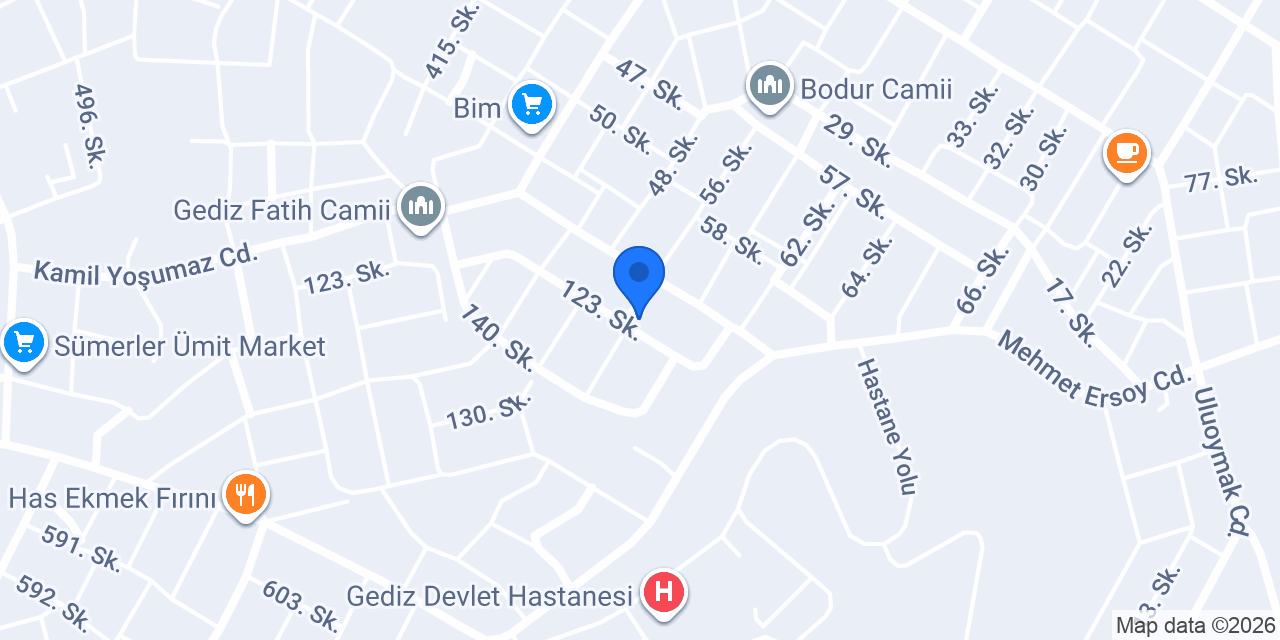 Özel Gediz İsabet okulları. konumu