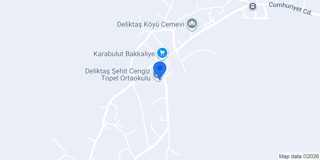 Deliktaş Şehit Cengiz Topel Ortaokulu konumu