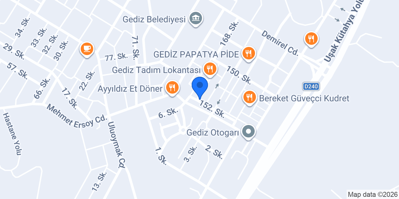 Aras Kargo Gediz Şubesi konumu