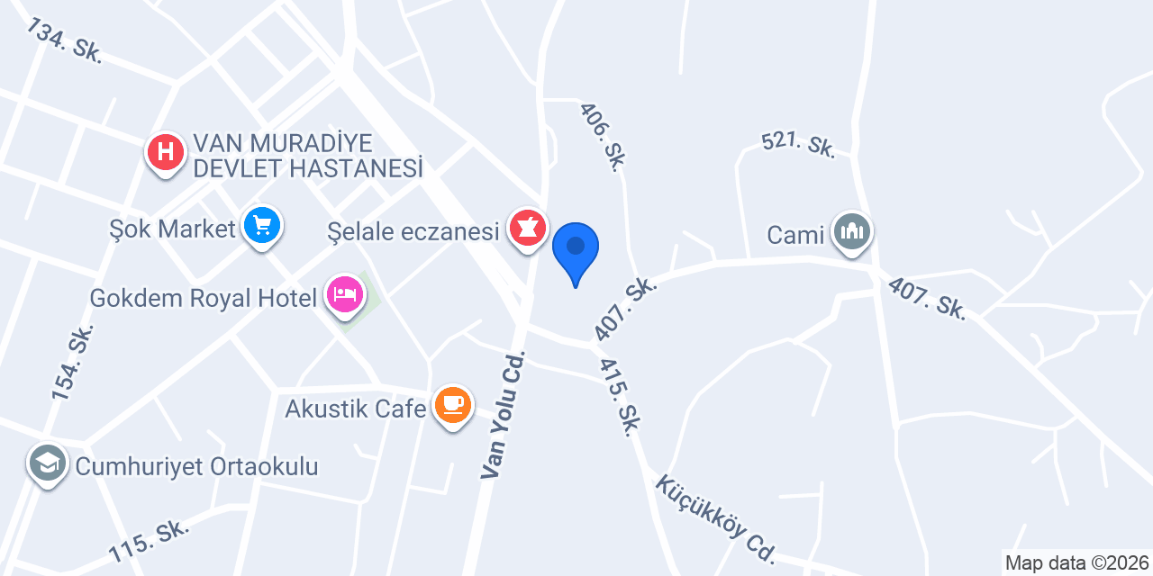 Van Muradiye 1 Nolu Aile Sağlığı Merkezi konumu