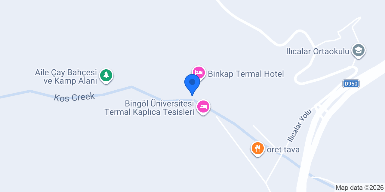 Binkap Termal Restaurant konumu