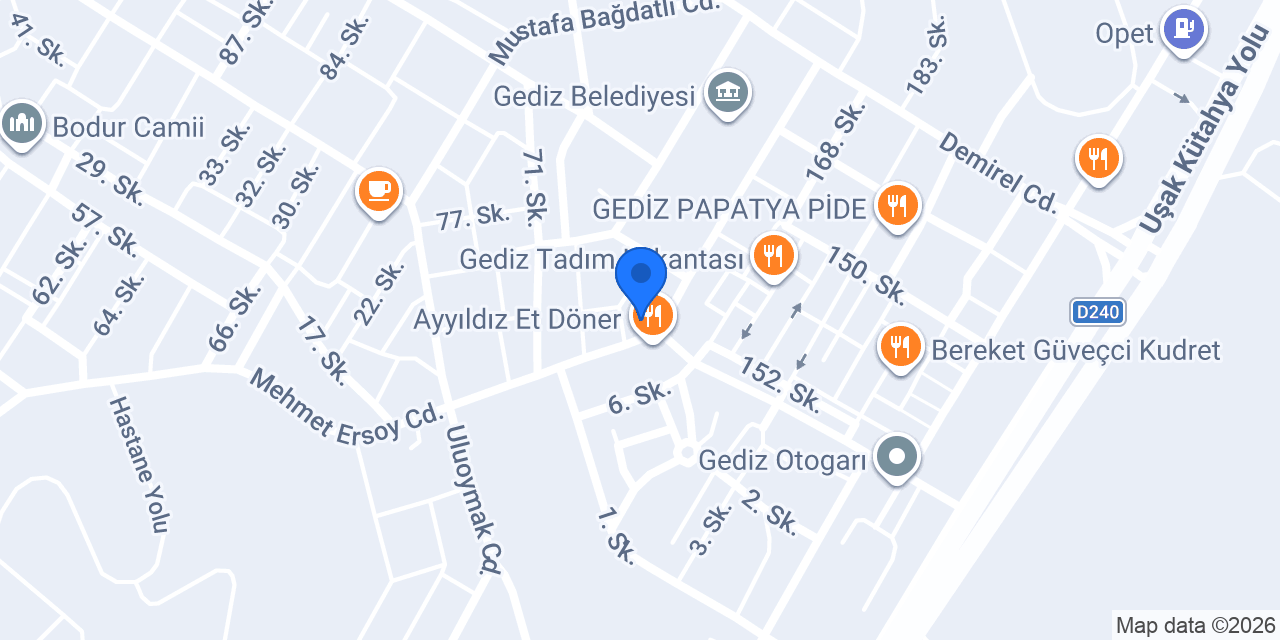 Gediz Erdoğan Otel konumu