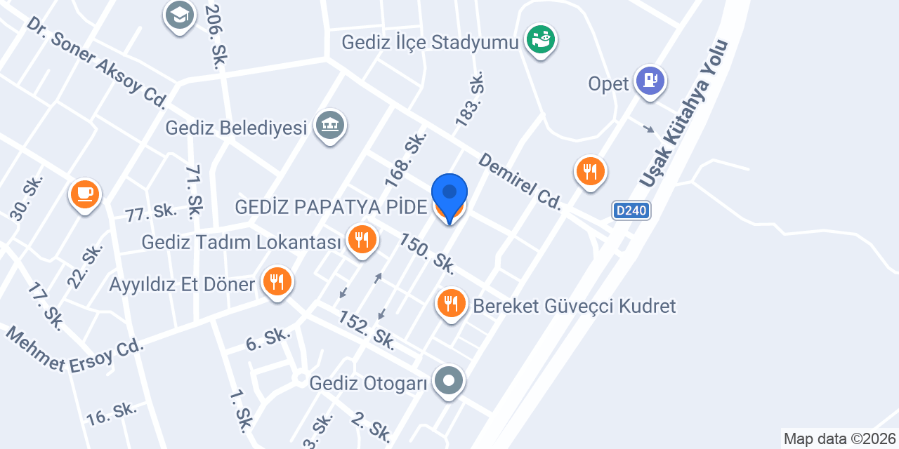 GEDİZ PAPATYA PİDE konumu