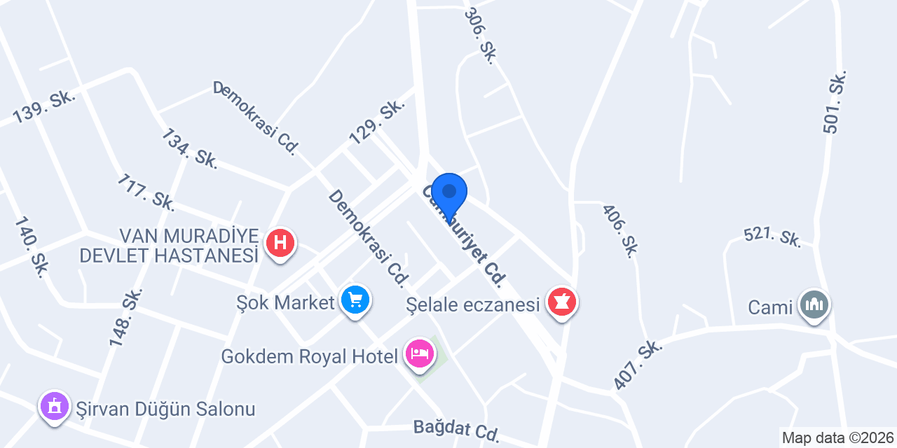 VAN VETERİNER HEKİMLERİ ODASI konumu