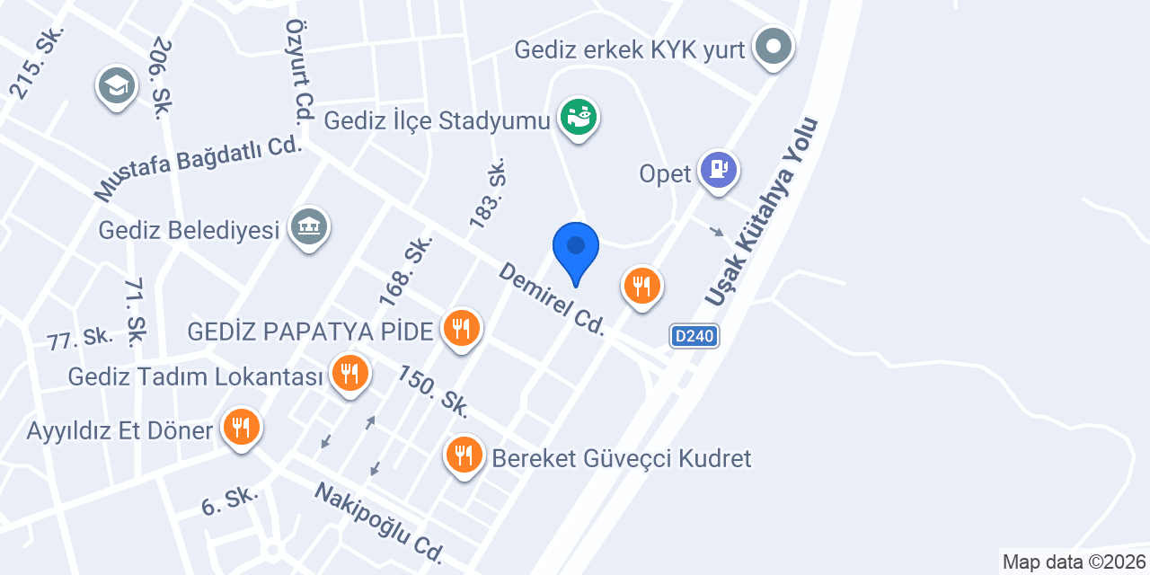 Gediz Adliyesi konumu