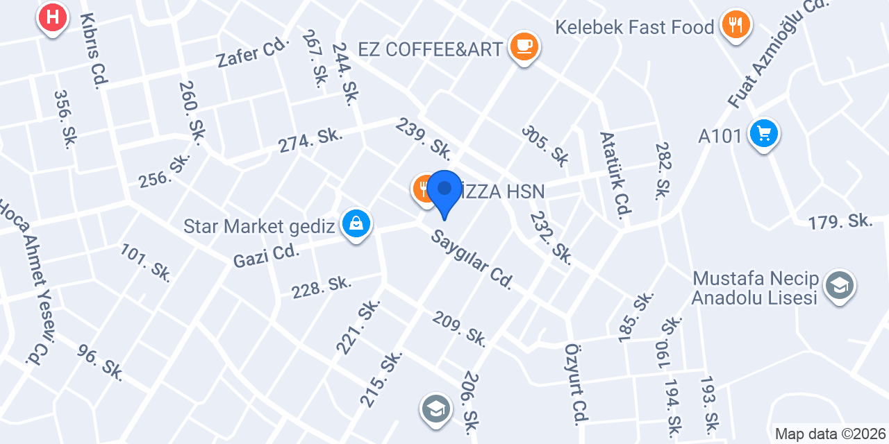 Gül Kuaför konumu