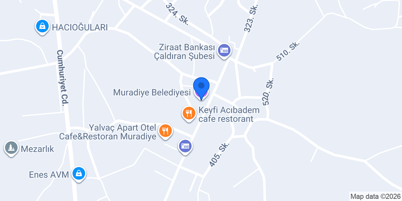 Muradiye Belediyesi konumu