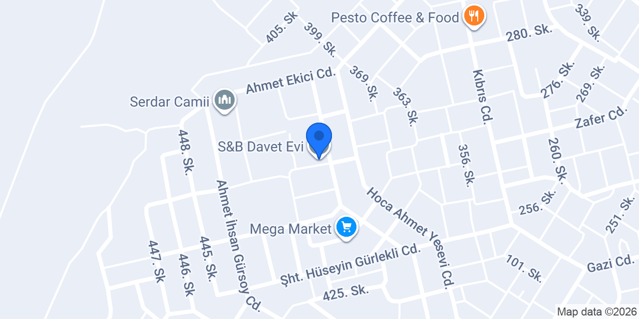 S&B Davet Evi konumu
