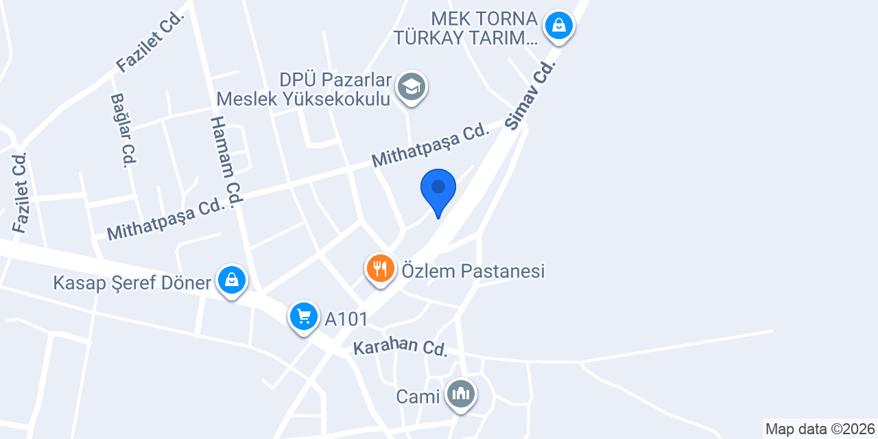 Ptt-pazarlar Şubesi konumu