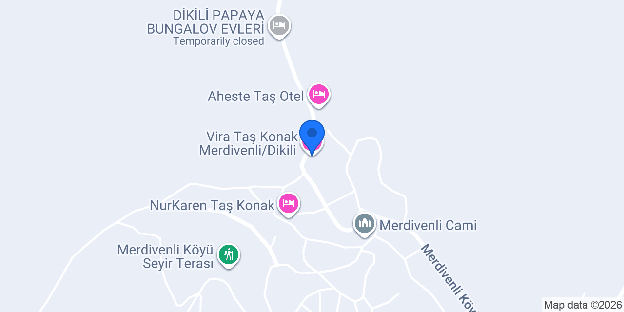 Vira Taş Konak Merdivenli/Dikili konumu