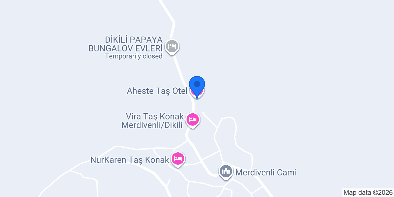 Aheste Taş Otel konumu