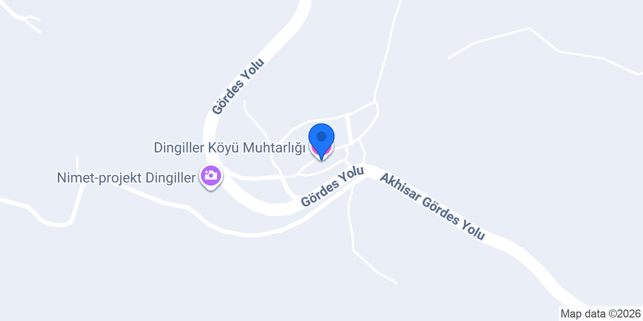 Dingiller Köyü Muhtarlığı konumu