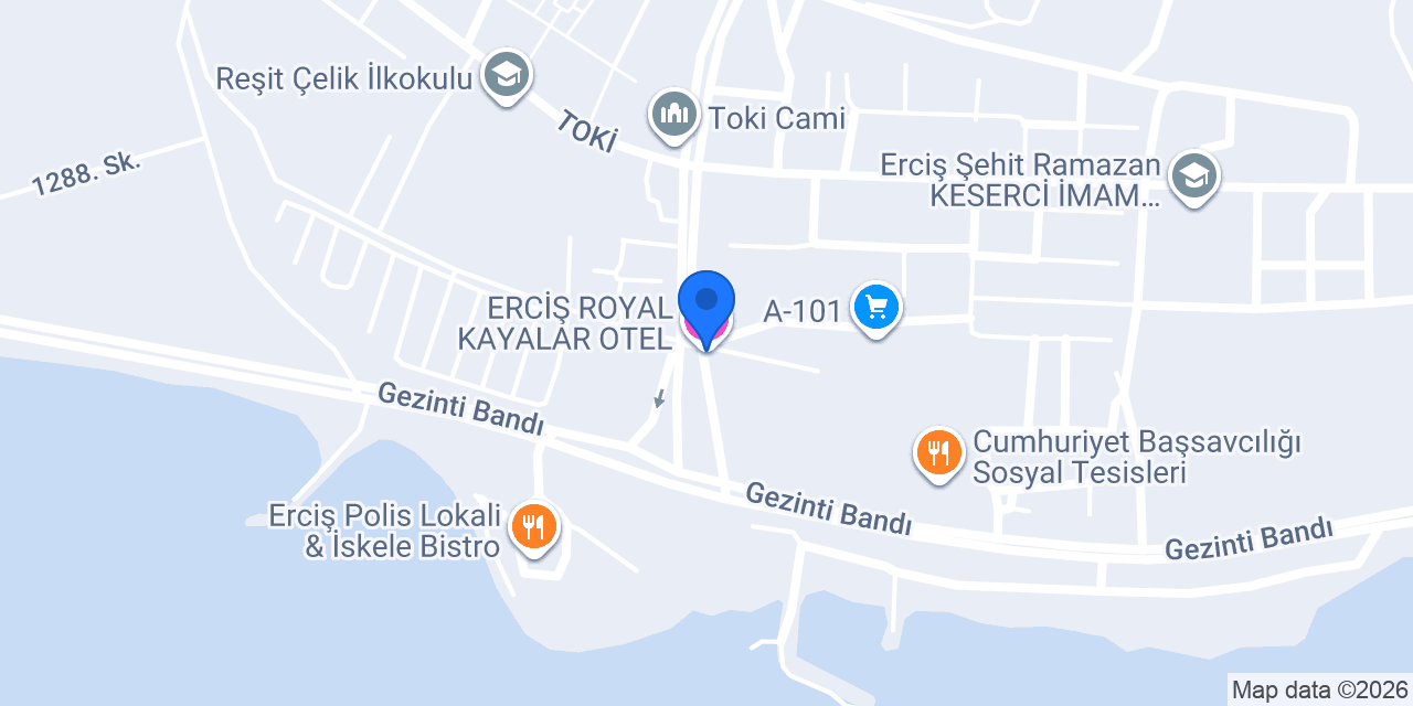 ERCİŞ ROYAL KAYALAR OTEL konumu