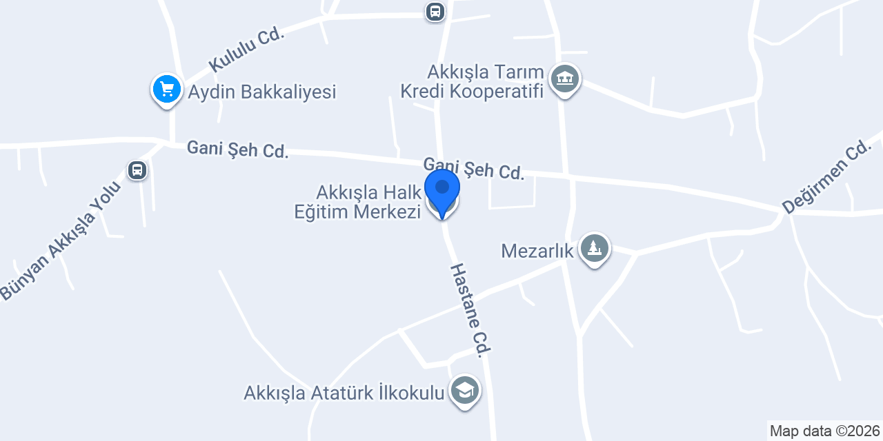 Akkışla Halk Eğitim Merkezi konumu