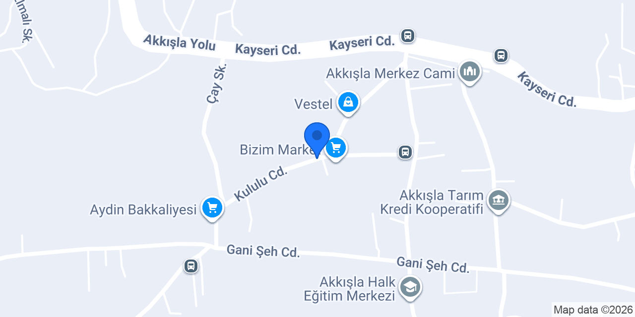 Akkışla Süt Üreticileri Birliği konumu