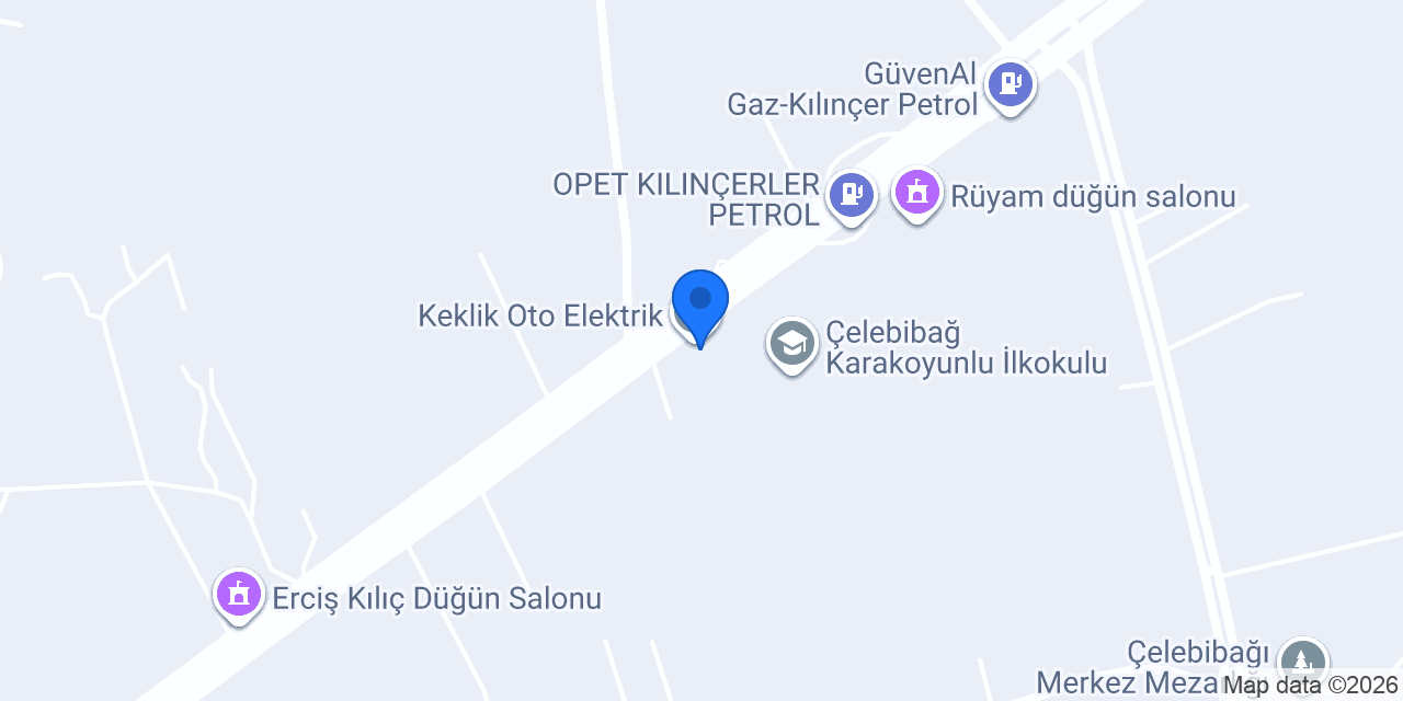 Keklik Oto Elektrik konumu