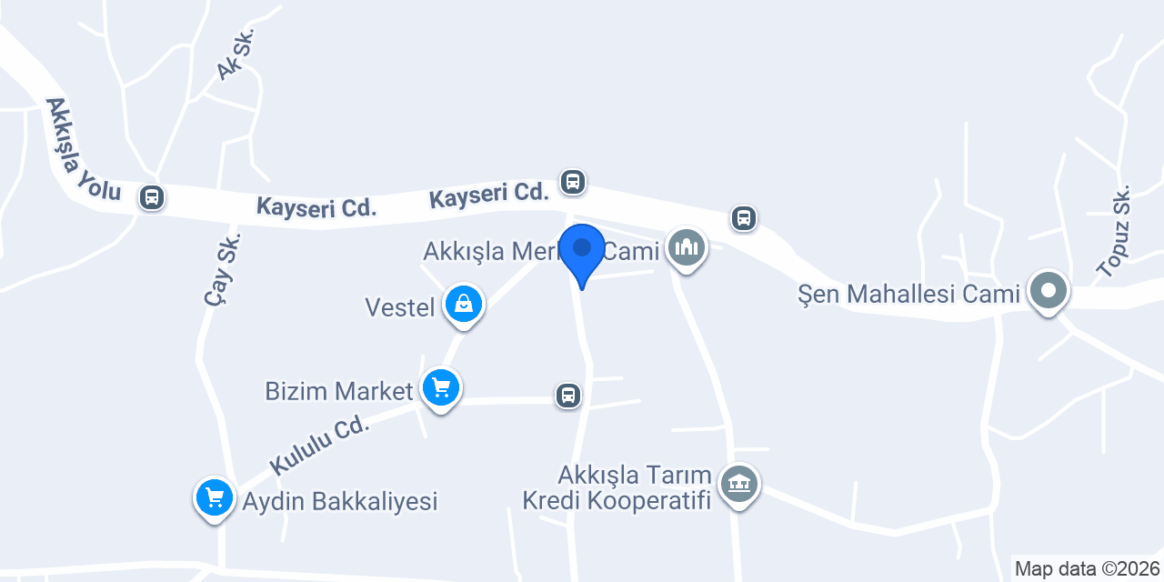 Akkışla İlçe Emniyet Müdürlüğü konumu