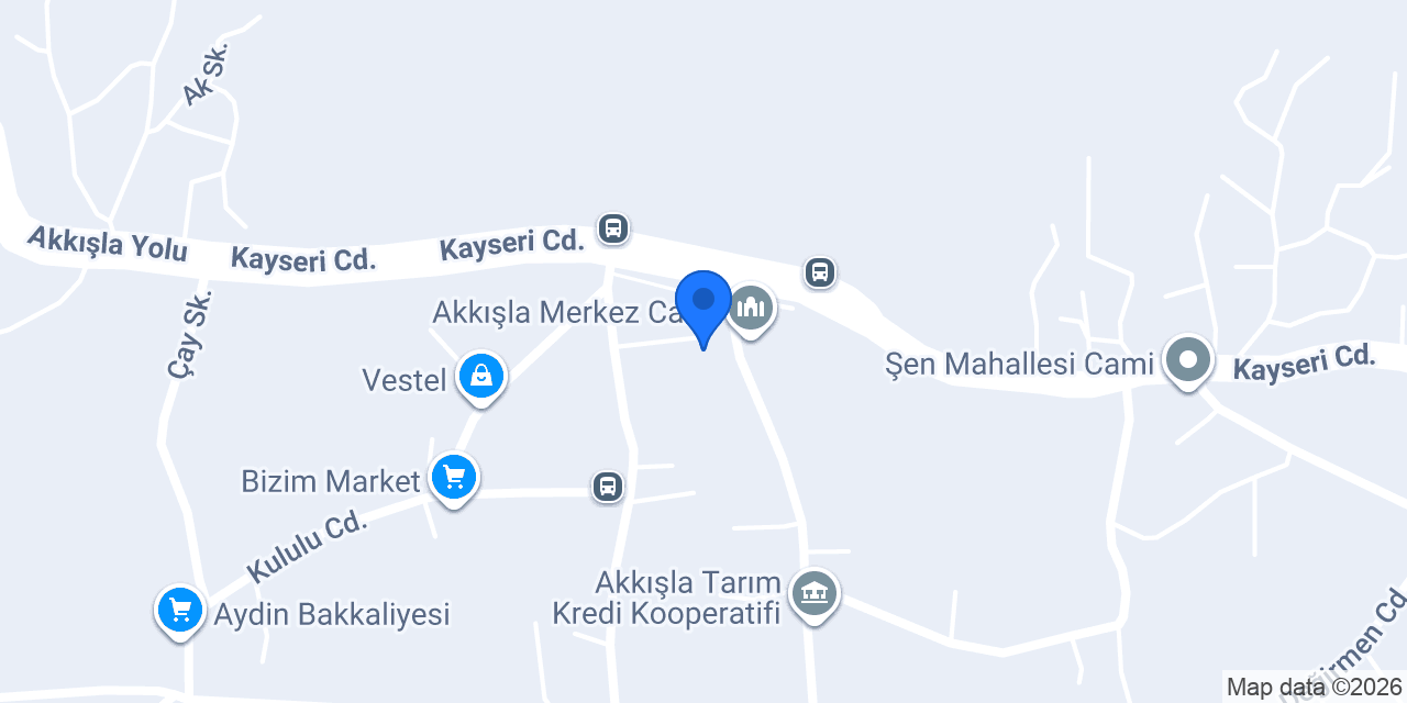 Akkışla Kaymakamlığı konumu