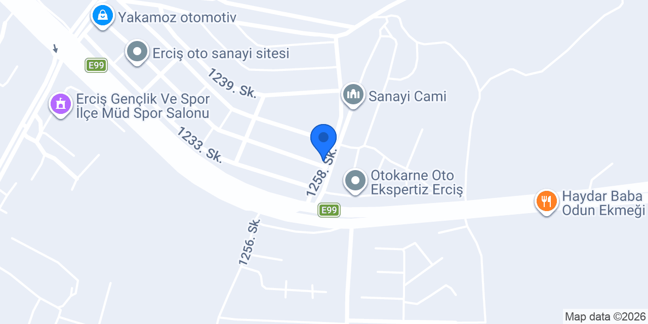 Erciş Poyraz Otomotiv konumu