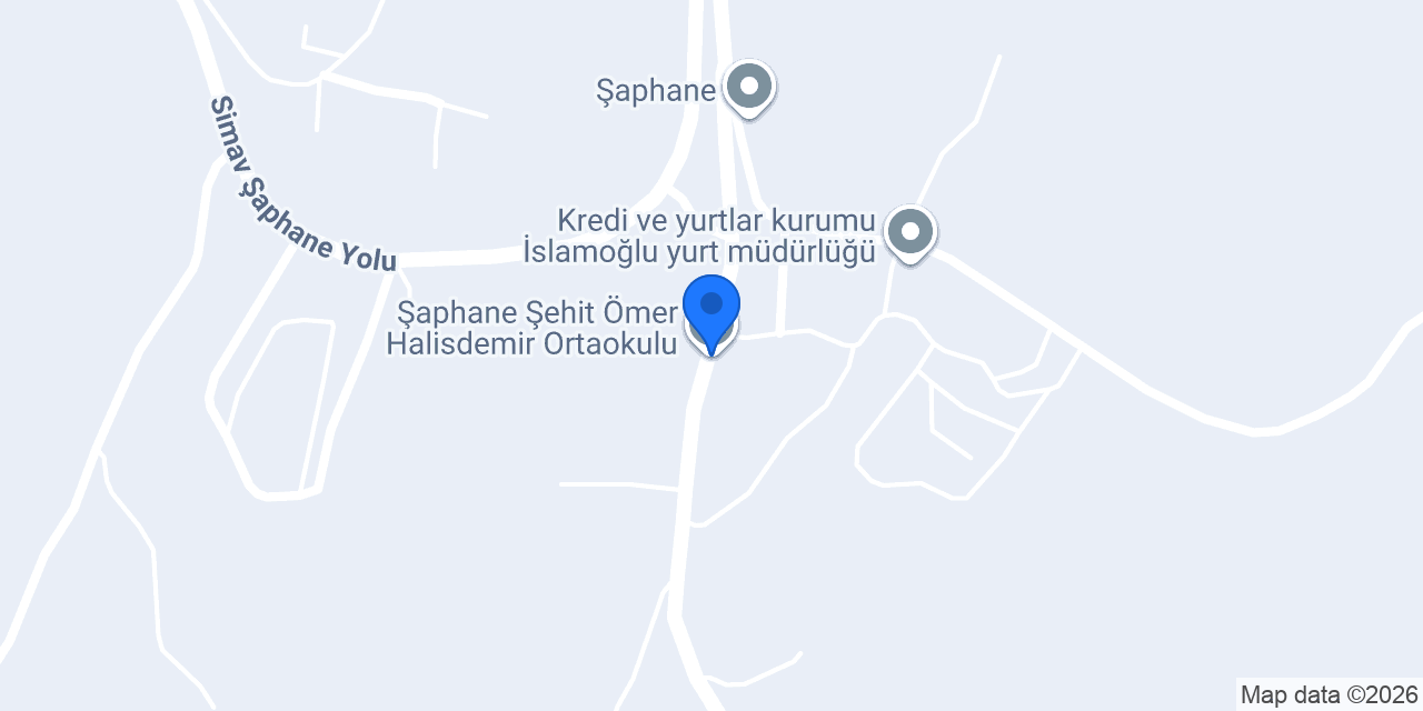 Şaphane Şehit Ömer Halisdemir Ortaokulu konumu