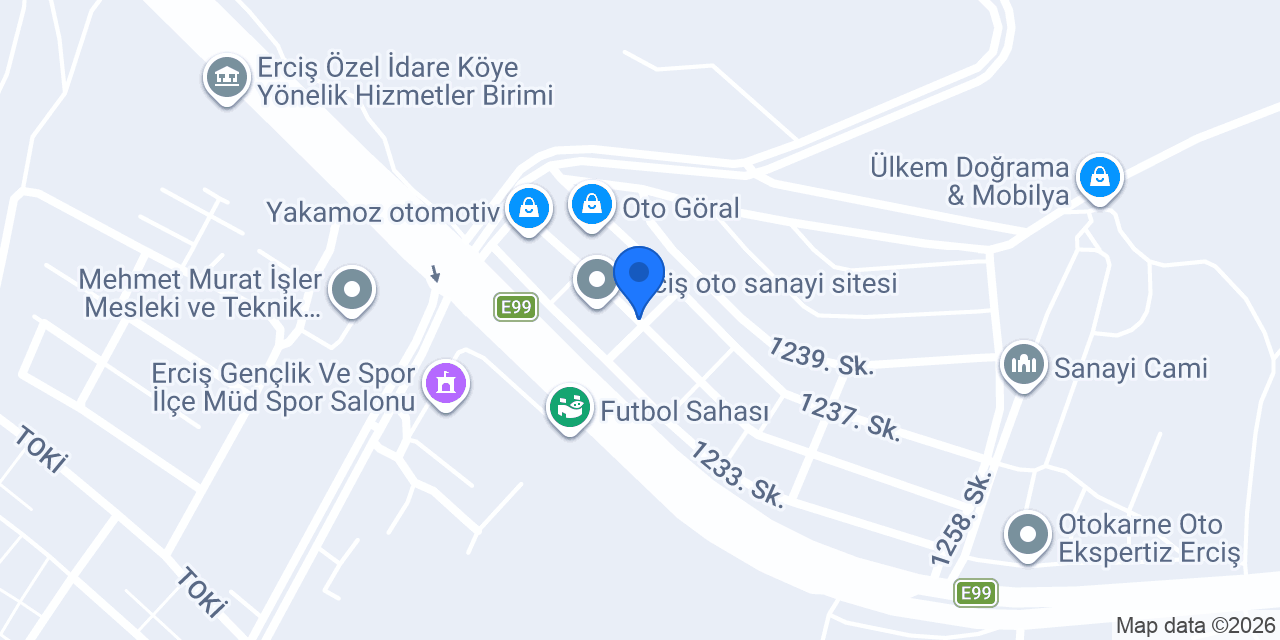 Umut Oto Cam Erciş - Ferit Şaylığ konumu