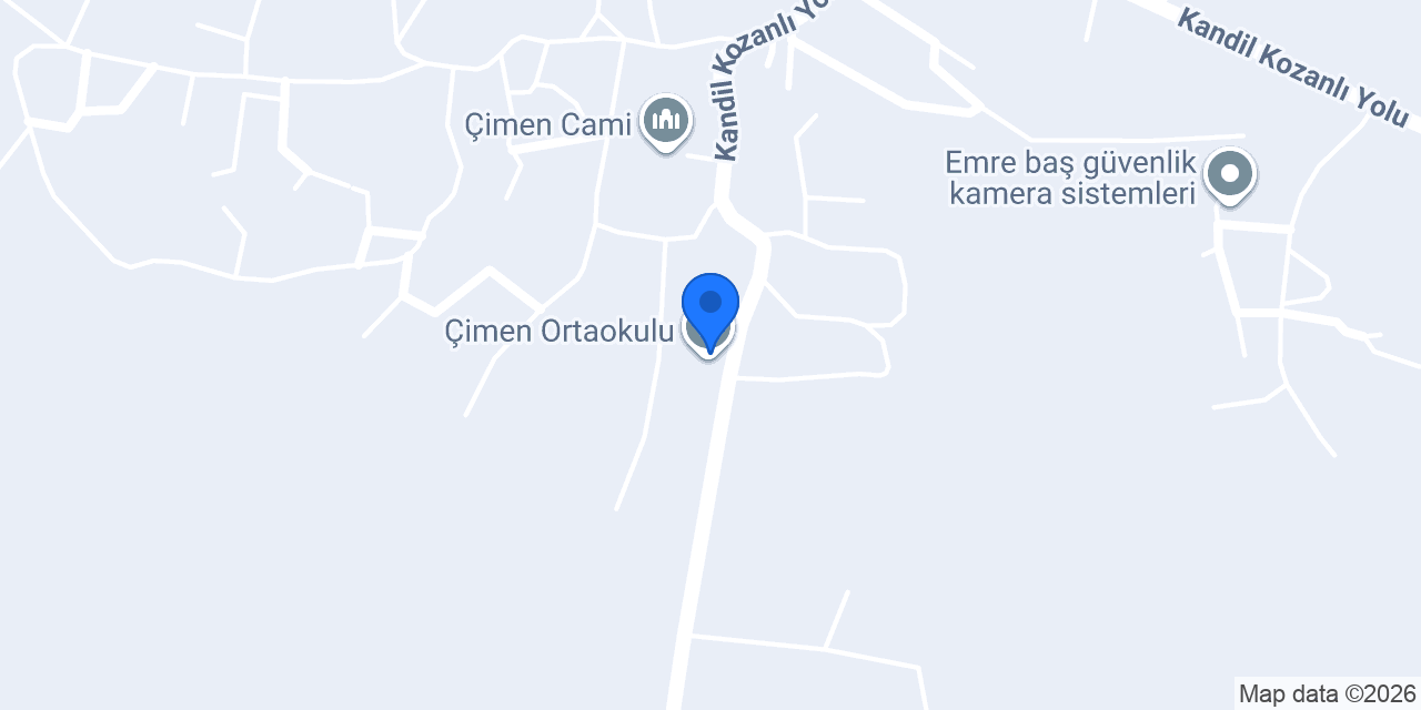 Çimen İlkokulu konumu