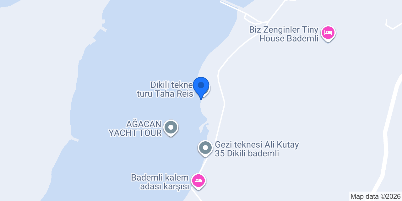 Megi tur günlük özel tur teknesi konumu