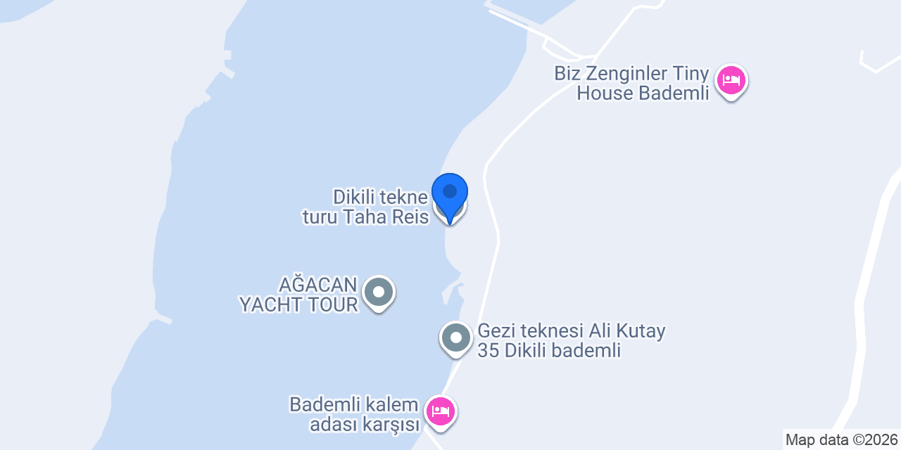 Dikili tekne turu Taha Reis konumu