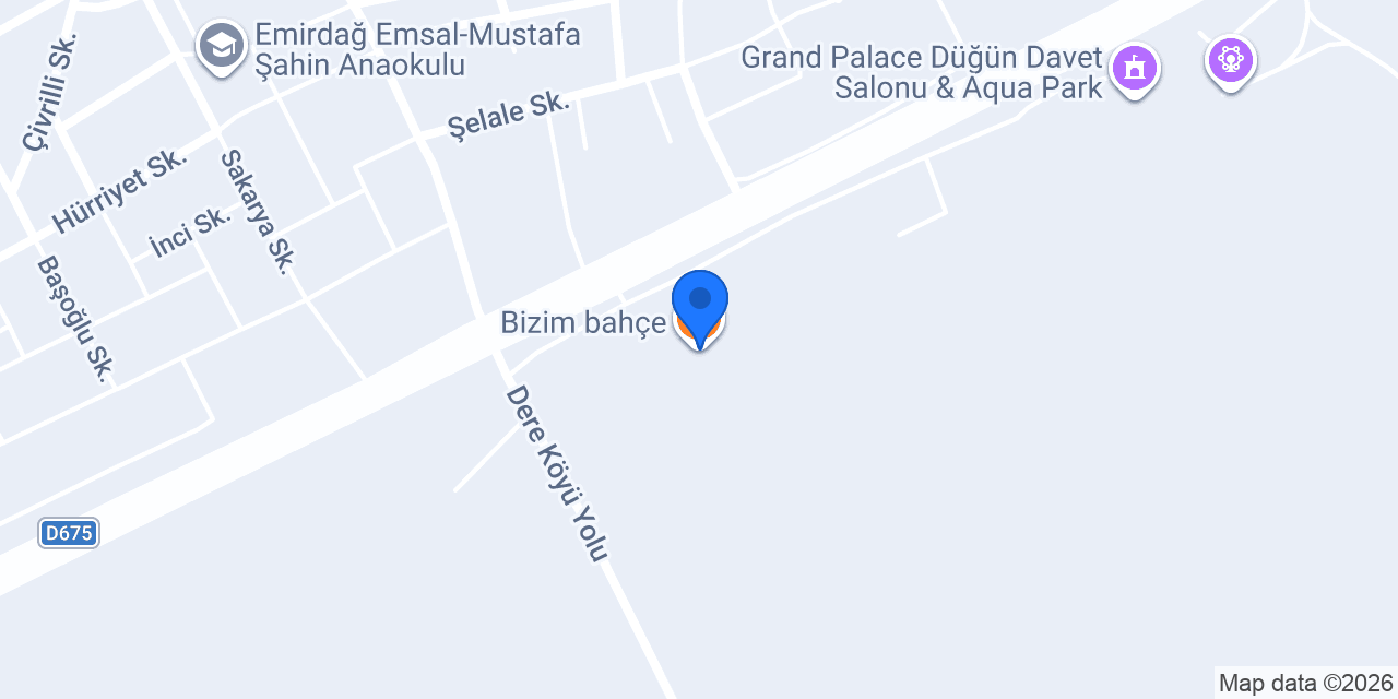 Bizim bahçe konumu